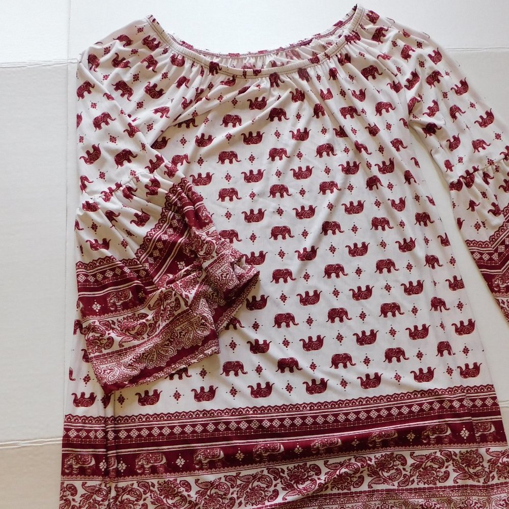 Womens Shirt Elephants Size Medium
